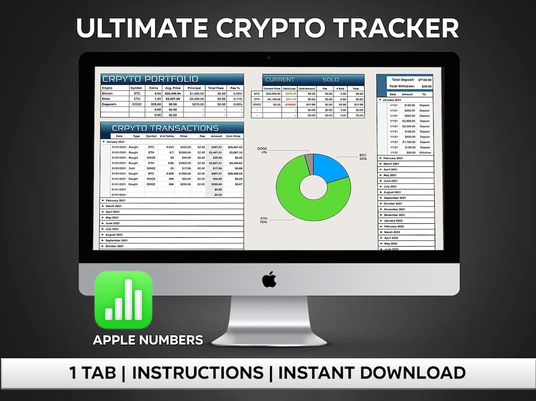 Apple Numbers Crypto Tracker: Ultimate Cryptocurrency Spreadsheet - Etsy  Ireland