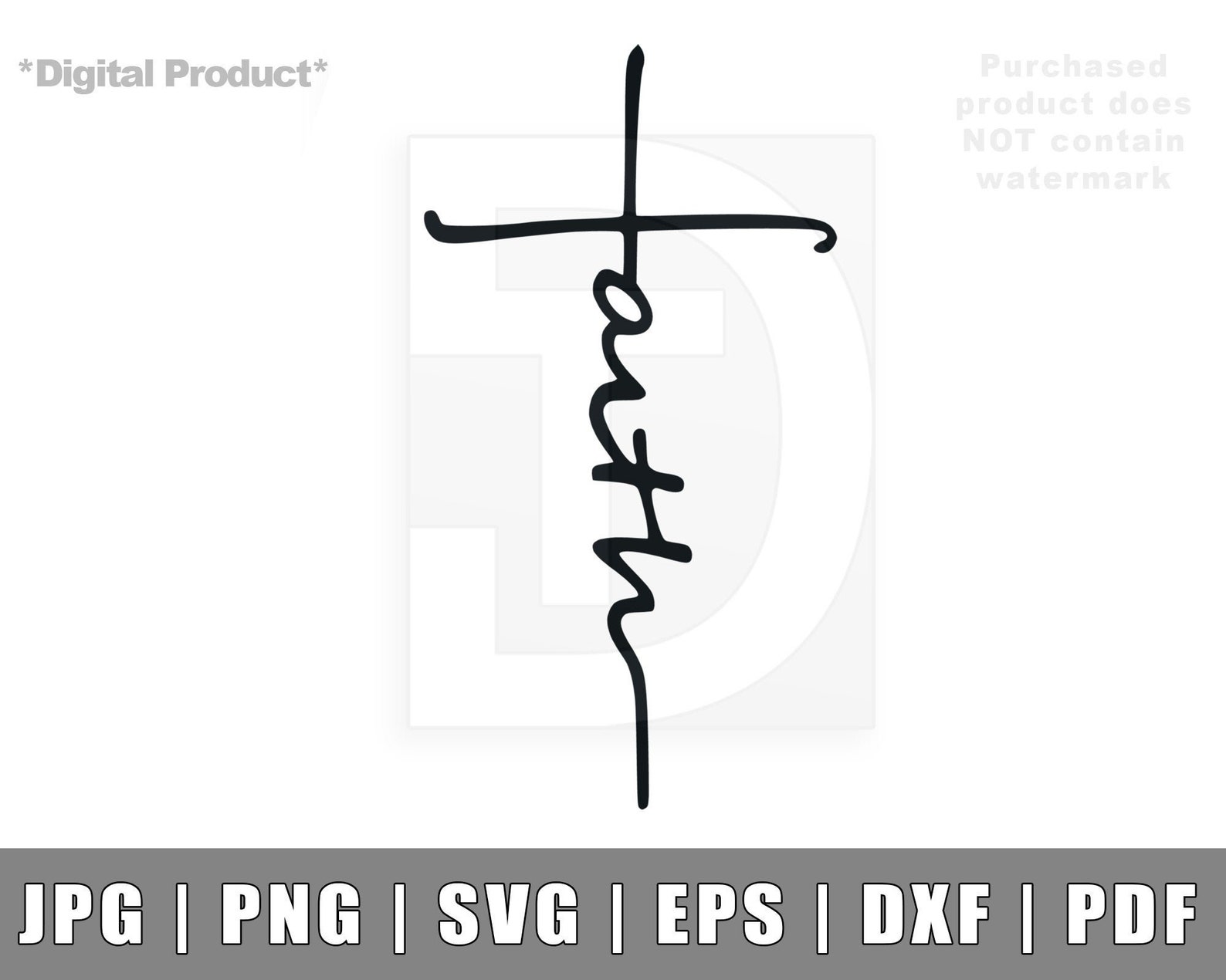 Faith SVG Files Faith Cross Cut Files Christian Vector Files Svg, Png