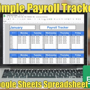 Simple Payroll Tracker | Employee Tracker | Google Sheets Spreadsheet | Hour Tracker
