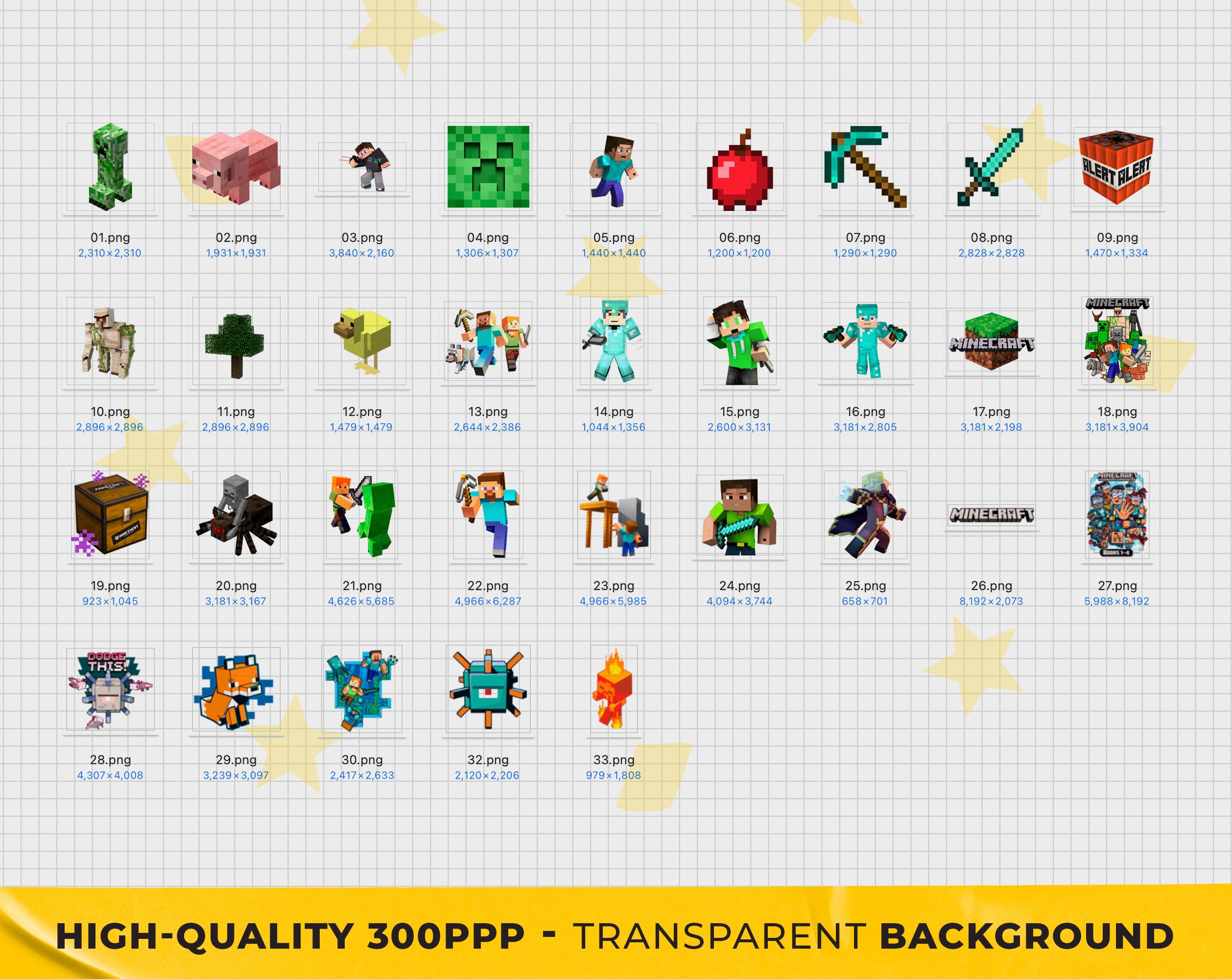 Minecraft PNG, Minecraft Clipart, Minecraft Bundle - Etsy Australia