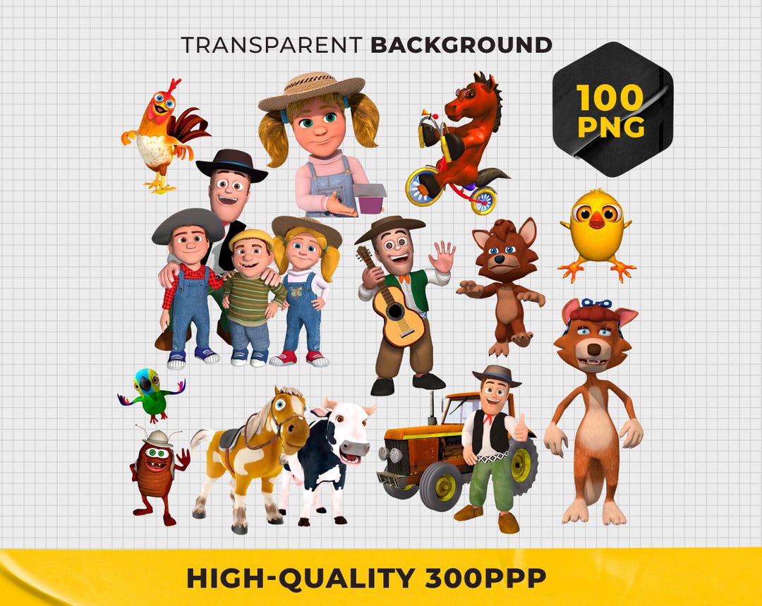 The Zenon Characters Farm Png Images, the Zenon Printable Digital Farm ...