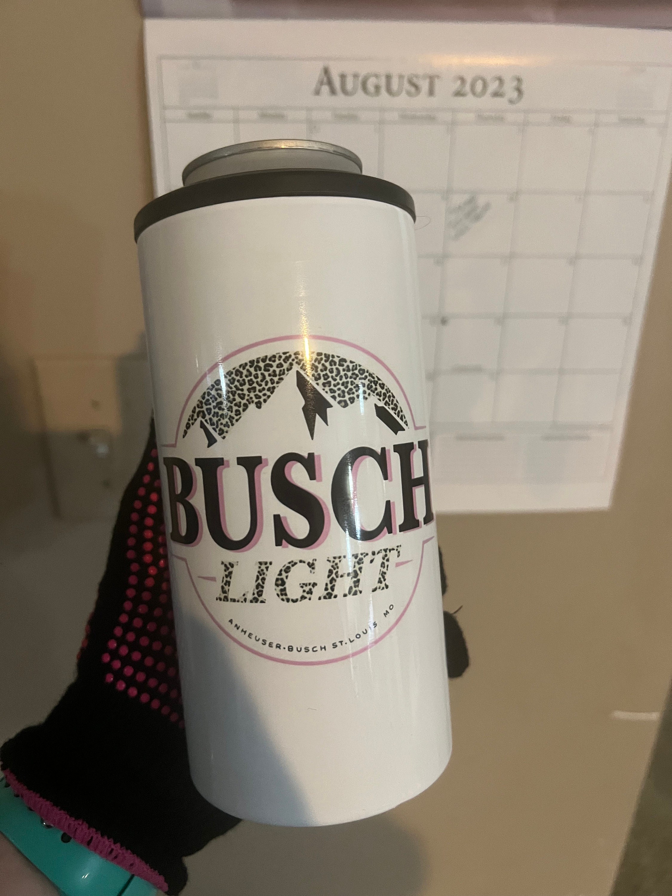 BUSCH LIGHT 16oz 3 BEER CAN COOLERS KOOZIE COOLIE PINT HUGGIE POUNDER BUD  NEW