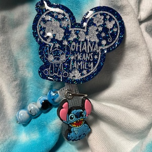 Cartoon Disney Stitch Keychain Ohana Means Family Stitch Sta - Inspire  Uplift