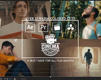 LUT per film in stile Hollywood dai toni caldi: preset di color grading cinematografico (desktop e mobile)