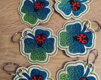Embroidery file lucky charm clover ladybug - Eltonkreativdesign