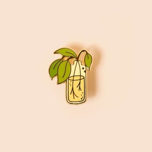 Pothos enamel pin plant pin backpack cute pin gift ideas cute pins for backpacks birthday gift ideas presents