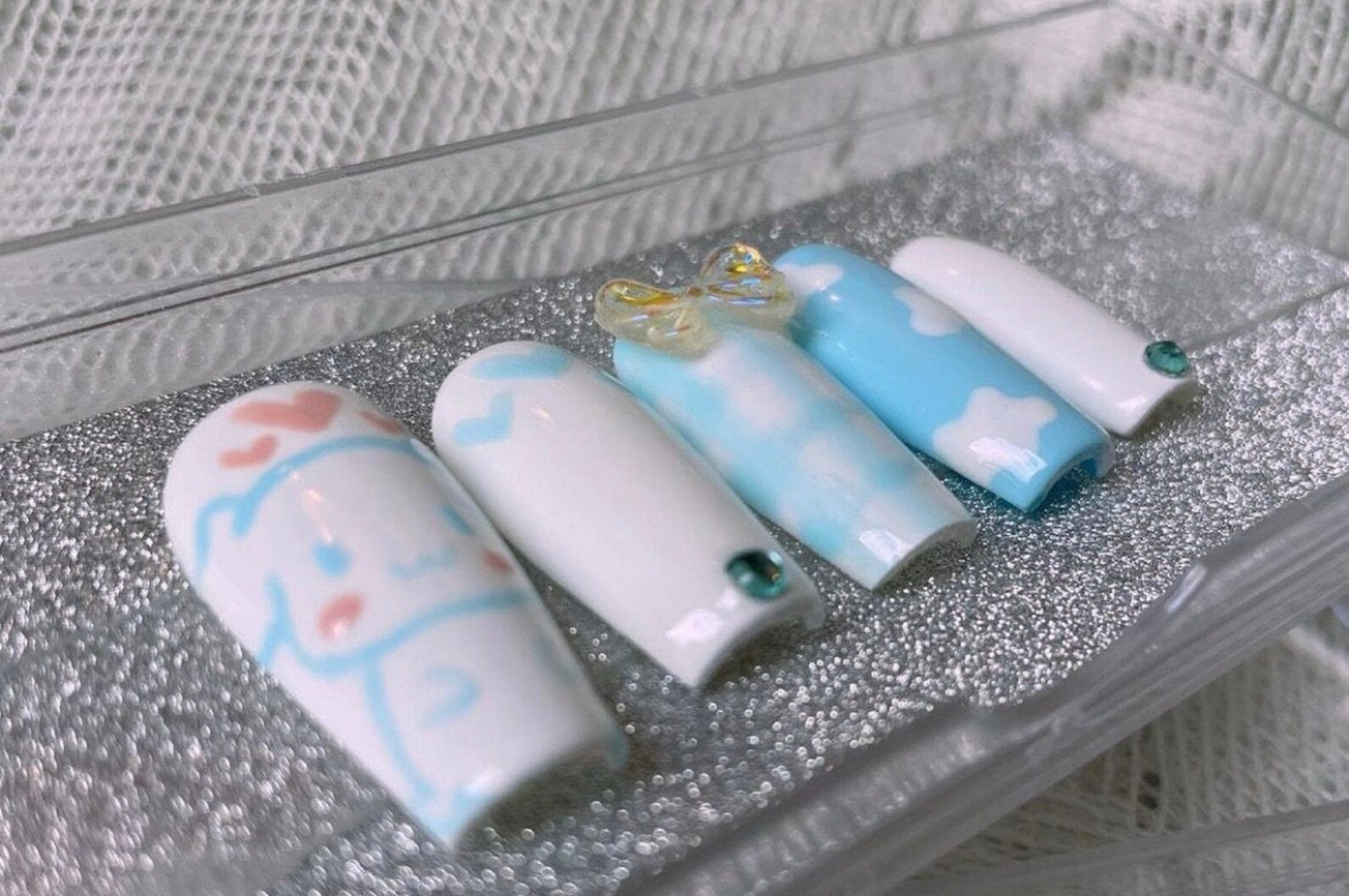 Cinnamoroll Nails Sanrio kawaii aesthetic cute blue Etsy