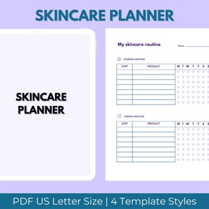Huidverzorgingsplanner, Huidverzorgingsdagboek, Huidverzorgingsroutine, Schoonheidsplanner, Huidverzorgingskalender, Huidverzorgingstracker