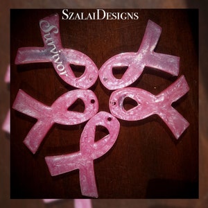 Breast Cancer Ribbon Keychain