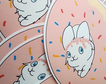 Sprinkles The Donut Bunny Sticker