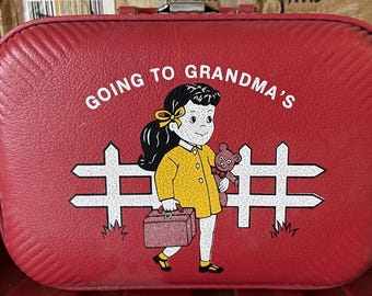 Trojan Luggage Co. Going to Grandma's Vintage Suitcase