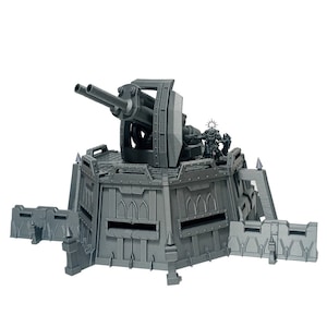 Walls of Saints Artillery Bunker - 3D Printed terrain model for tabletop wargames, scifi 28mm Miniature wargames, 3D Printed Terrain 40K