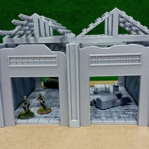 Modular Factory Ruins & Battle of Stalingrad - Eastern Front - WWII - 6mm/10mm/12mm 15mm/H0/20mm/28mm/32mm/35mm/40mm/50mm/60mm