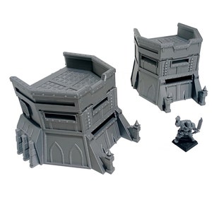 Sci-Fi Apocalypse Terrain for 28mm Miniature Sci-fi Tabletop Wargames - Bunker, Fortress, War Scenery Model, Wall of Saints, 40K Terrain