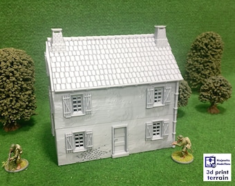Farm House Europe- 15 mm, H0, 20 mm, 28 mm, 35 mm Gelände, Tabletop Kriegsspiele, historische Dioramen, 3D gedrucktes Gelände