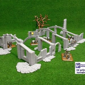 Factory Stalingrad &quot;Red October&quot; - 3D Printed Terrain for your favourite tabletop games, Factory in ruins in 1/100,1/72, 1/87, 1/56 Scales
