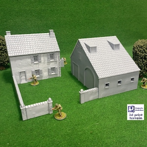French Farm 2 - 15mm, H0, 20mm, 28mm,  Terrain, Tabletop Wargames, Historical Dioramas, 3D Printed Terrain WWII