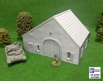 Farm Barn Europe - 15 mm, H0, 20 mm, 28 mm, 35 mm Gelände, Tabletop Kriegsspiele, historische Dioramen, 3D gedrucktes Gelände