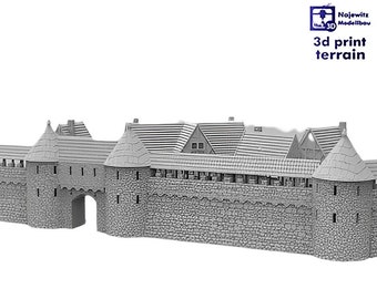 Mura cittadine medievali in stile C/D - Tavolo e modellismo medievale, modello Diorama