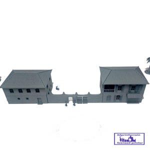 Edificio administrativo y continente africano - Europa colonial - Dioramas del norte de África, 15 mm/H0/20 mm/28 mm/35 mm