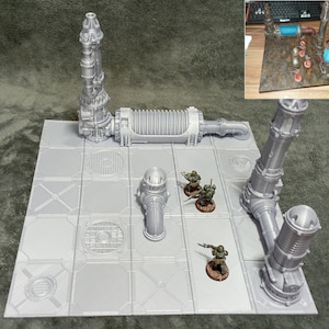 Starter Pack + Tiles for Sector Mechanicus - 3D Printed Terrain for your favourite tabletop wargame, necromunda terrain, kill team terrain,