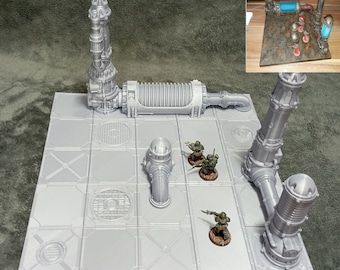 Starter Pack + Tiles for Sector Mechanicus - 3D Printed Terrain for your favourite tabletop wargame, necromunda terrain, kill team terrain,