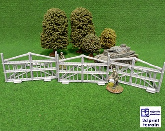 Belgic Gate [3x] - 3D Printed WWII, Obstacles WWII, Normandy Beach, D-DAY, Miniature Wargames 15-20-28 mm