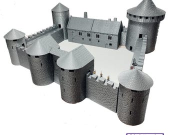 Guedelon Castle - Medieval Tabletop and Modeling, Diorama Model Medieval, Medieval Terrain, Euorpean Terrain, 28mm