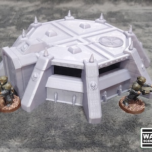 Modèle de terrain imprimé en 3D Bunker d'infanterie pour wargames de table, scénographie scifi de bunker, wargames miniatures de 28 mm, terrain imprimé en 3D image 6