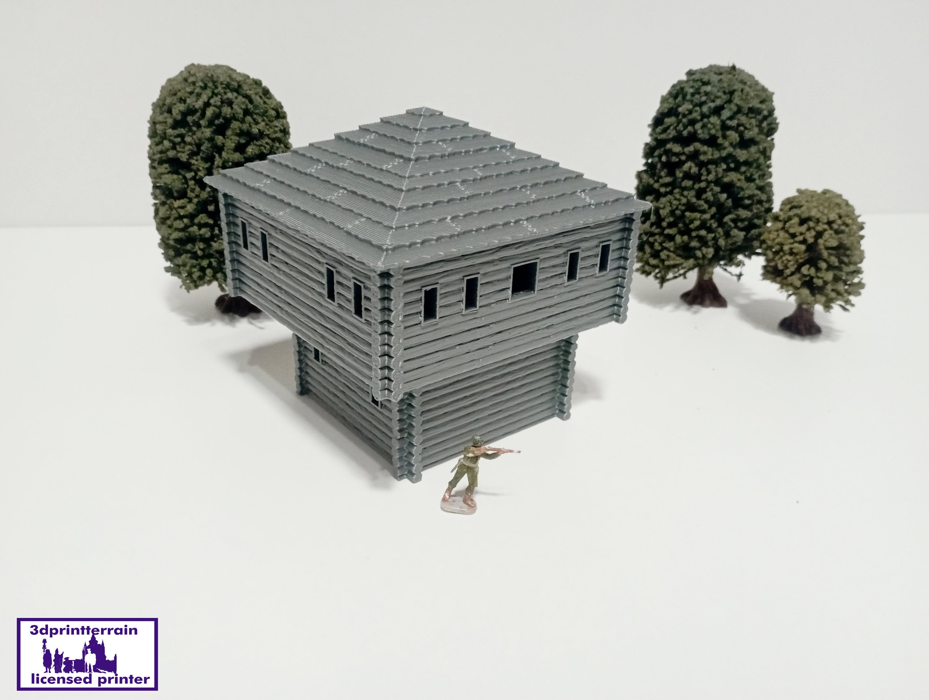 Two Storey Log Blockhouse & French Indian War, Diorama, America: the ...