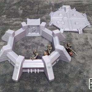 Modèle de terrain imprimé en 3D Bunker d'infanterie pour wargames de table, scénographie scifi de bunker, wargames miniatures de 28 mm, terrain imprimé en 3D image 9