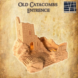 Old Catacombs Entrence - Fantasy Scenery, Available in 32mm/28mm/20mm/15mm, DND, Dungeons and Dragons, Old World