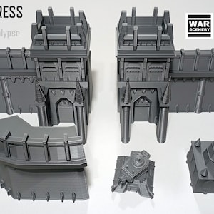 The Fortress Wall, Extensions for The Fortress 3D Printed Terrain for your favourite Tabletop Games