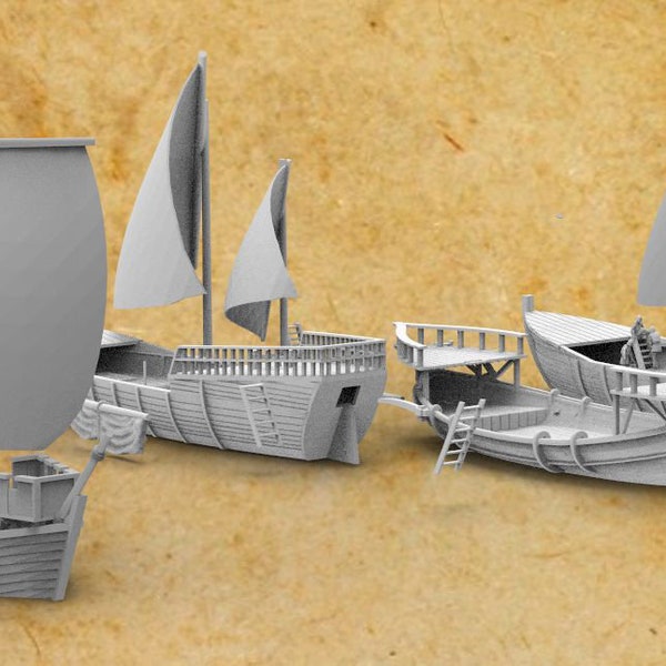 Navires - Pont médiéval de Londong, dessus de table et modélisation, modèle diorama