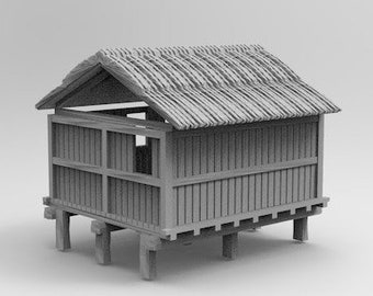 Stitt House - Vietnam War, Available in 15mm/H0/20mm/28mm/35mm3D Printed Terrain WWII & Diorama for your favourtie Tabletop Games