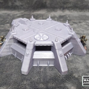 Modèle de terrain imprimé en 3D Bunker d'infanterie pour wargames de table, scénographie scifi de bunker, wargames miniatures de 28 mm, terrain imprimé en 3D image 5