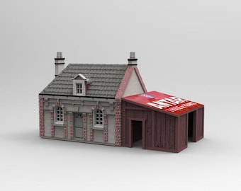 Smalll House 21 - Benouville Town - Western Front - WWII - Battle of Pegasus Bridge - Available in 15mm/H0/20mm/28mm/35mm/60mm