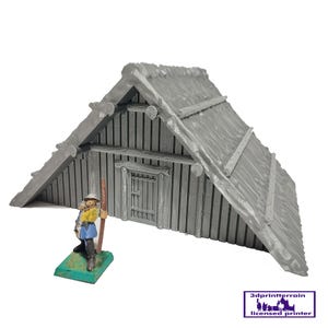 Anglo Saxon House 1 - Dark Age - Medieval Age - Diorama Pieces & Board Games - Available in 15mm/H0/20mm/28mm/35mm/40mm