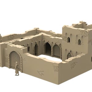 Landelijk woestijngebouw - middeleeuws diorama, middeleeuws model, middeleeuws terrein, Europees terrein, verkrijgbaar in 32 mm/28 mm/20 mm/15 mm,