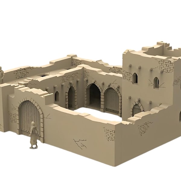 Edificio de desierto rural - Diorama medieval, Maqueta medieval, Terreno medieval, Terreno europeo, Disponible en 32 mm/28 mm/20 mm/15 mm,