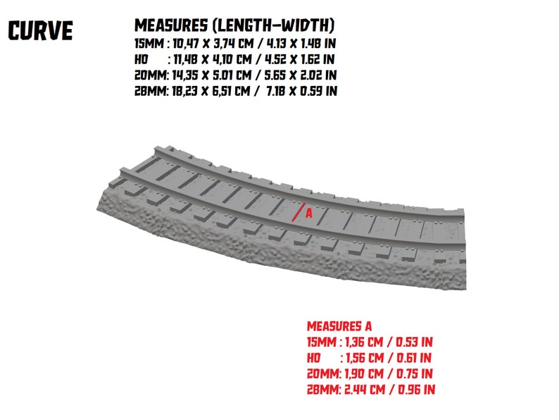 20mm In Scale Train Tracks - 15mm, H0, 20mm, 28mm, Terrain, Tabletop Wargames ...