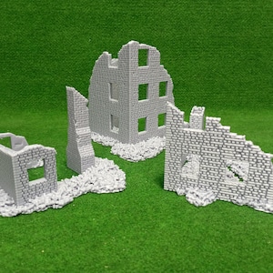 Suburbs of Stalingard, Building Ruins - Eastern Front WWII - Available in 15mm/20mm/28mm Historical, Dioramas, Cold War