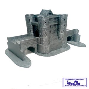 Bridge Castle - London Bridge - Medieval Age - Diorama Pieces & Board Games - Available in 15mm/H0/20mm/28mm/35mm/40mm