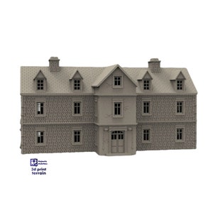 Mansion, Germany, Center Europe WWII - Available in 15mm/H0/20mm/28mm/35mm, 3DPrint Terrain, Tabletop Wargames, Historical Dioramas