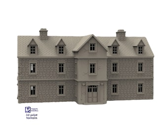 Mansion, Germany, Center Europe WWII - Available in 15mm/H0/20mm/28mm/35mm, 3DPrint Terrain, Tabletop Wargames, Historical Dioramas