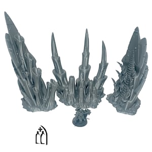 Spore Nests, 2 Pieces - Tulipa Infested Planet, Tyranid Terrain, Alien Terrain, Sci- Fi Alien Scenery Terrain, 28mm/32mm Miniature Wargames
