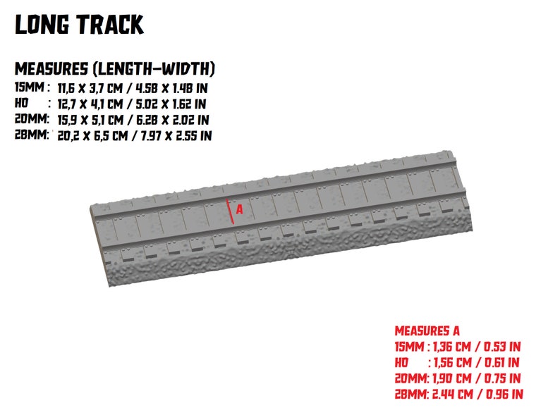 20mm In Scale Train Tracks - 15mm, H0, 20mm, 28mm, Terrain, Tabletop Wargames ...