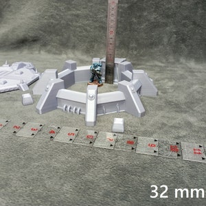 Modèle de terrain imprimé en 3D Bunker d'infanterie pour wargames de table, scénographie scifi de bunker, wargames miniatures de 28 mm, terrain imprimé en 3D image 2