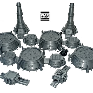 Bundle Pack Grimdark/Industrial Terrain - Industrial Grimdark Terrain, Wargarmes, Designed by War Scenery, Scifi Terrain, Terrain 40K
