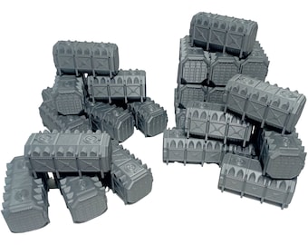 Munitorum - Available in 5 Sets, 4/6/8/10/28, Sci-Fi Container, Industrial Terrain, Mechanicus Terrain, Necromunda Terrain, 40K Terrain